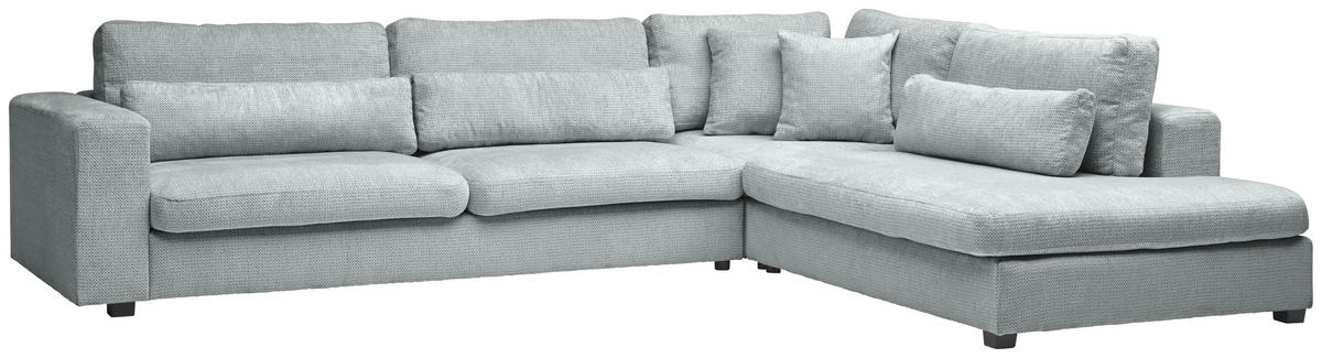 ECKSOFA in Chenille Grau  - Schwarz/Grau, Konventionell, Kunststoff/Textil (314/250cm) - Carryhome