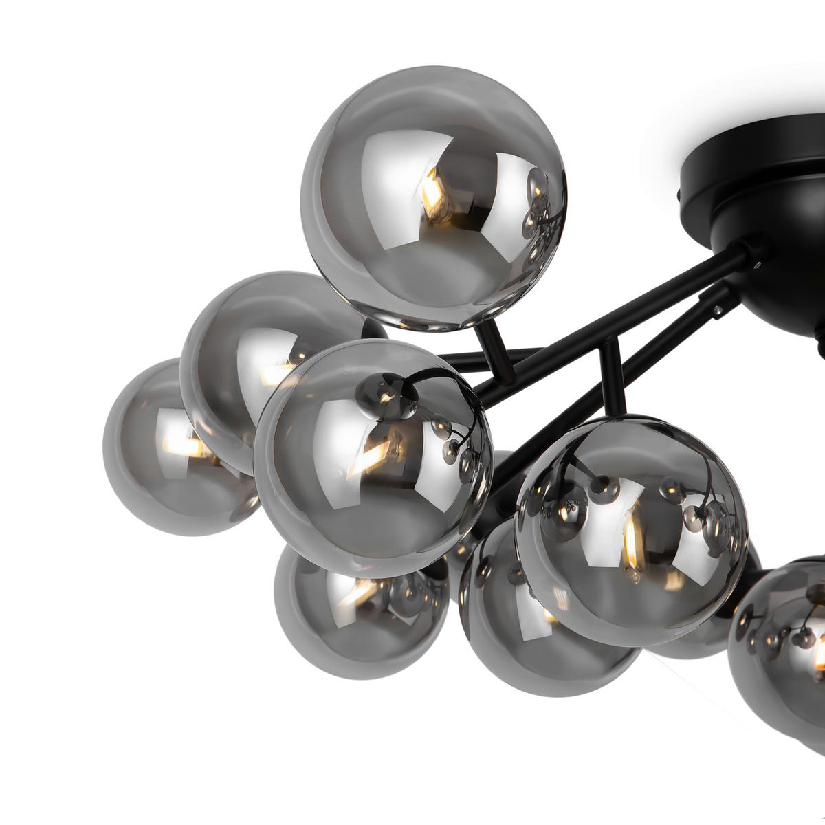 DECKENLEUCHTE 28 W     - Schwarz, Basics, Glas/Metall (75/30/75cm) - MAYTONI
