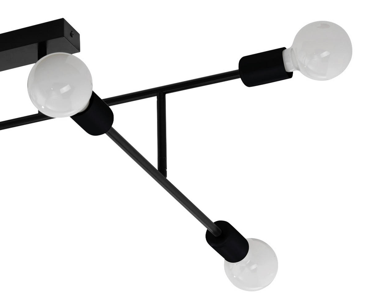 DECKENLEUCHTE 40 W    118/51/35 cm  - Schwarz, MODERN, Metall (118/51/35cm)