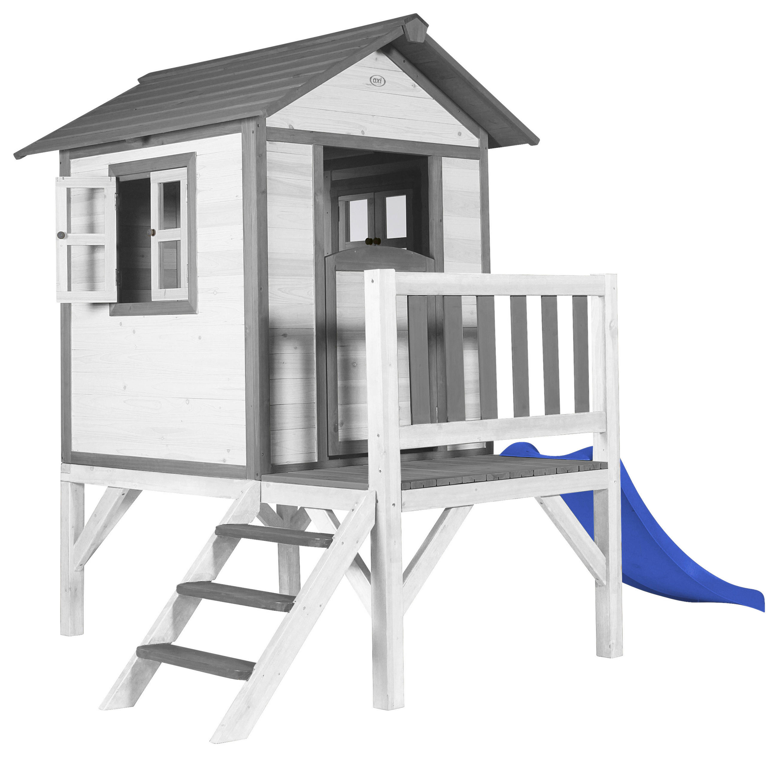 SPIELHAUS  - Blau/Weiß, KONVENTIONELL, Holz/Kunststoff (101/17/139cm) - Ambia Garden