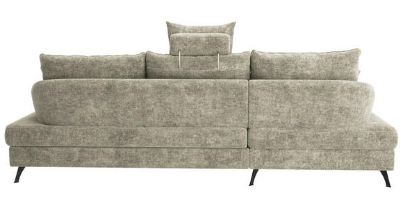 ECKSOFA in Webstoff Hellgrün  - Schwarz/Hellgrün, KONVENTIONELL, Textil/Metall (183/293cm) - Carryhome