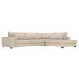 ECKSOFA Creme Cord  - Creme/Schwarz, KONVENTIONELL, Kunststoff/Textil (314/250cm) - Carryhome