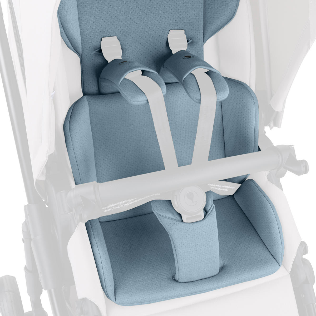 KINDERWAGENEINLAGE Einlagen-Set Kinderwagen  - Hellblau, Basics, Textil (42/31cm) - ABC Design