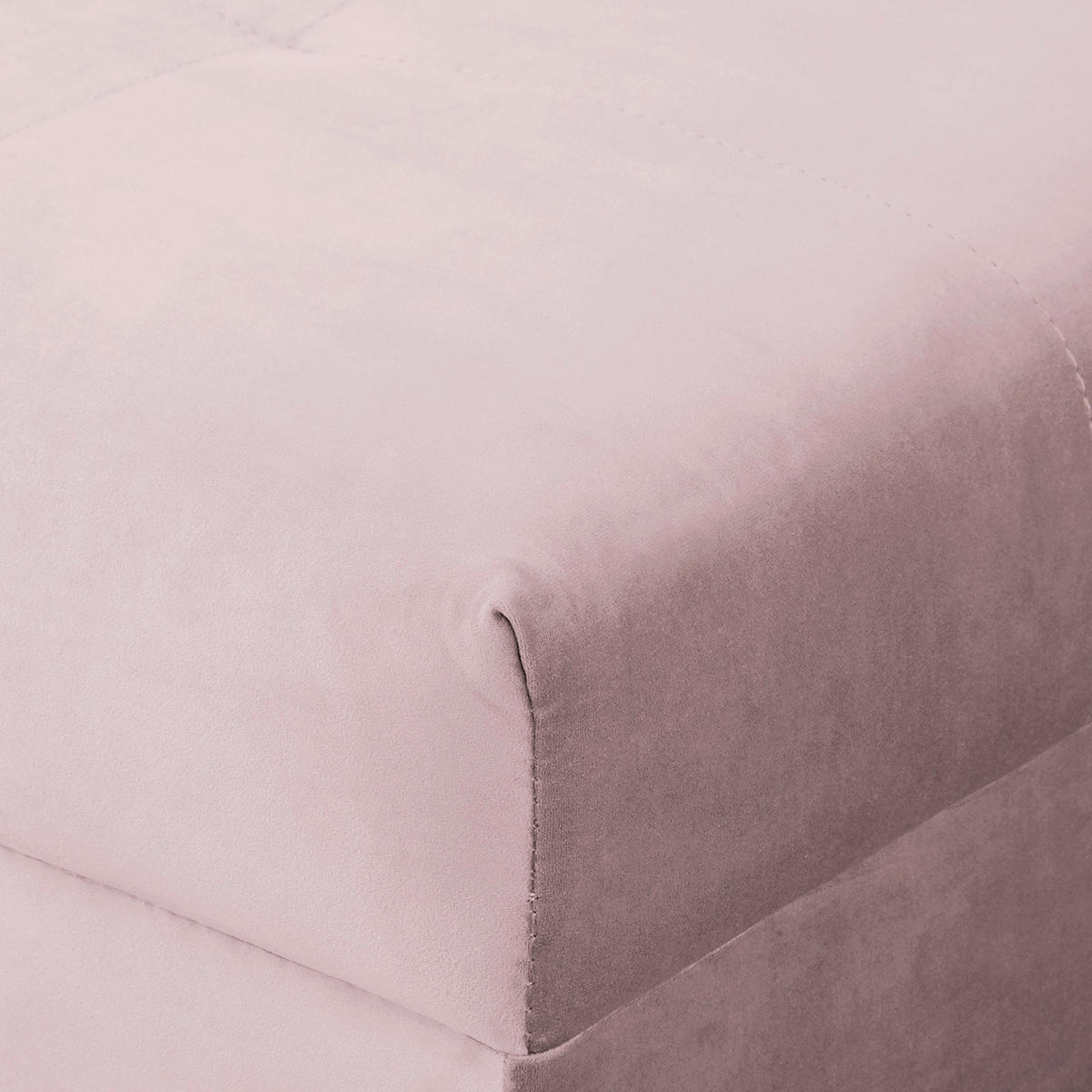 ECKSOFA Ariella in Samt Rosa  231/161 cm  - Naturfarben/Rosa, Design, Holz/Textil (231/161cm) - Livetastic