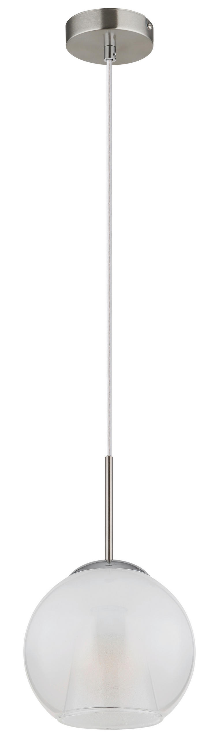 HÄNGELEUCHTE 20/120 cm    - Klar/Chromfarben, Basics, Glas/Kunststoff (20/120cm) - Globo