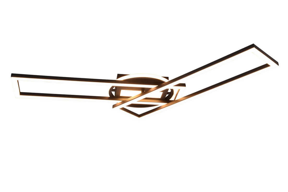 LED-DECKENLEUCHTE Twister 90,5/24,5/8,5 cm   - Schwarz, Basics, Metall (90,5/24,5/8,5cm)