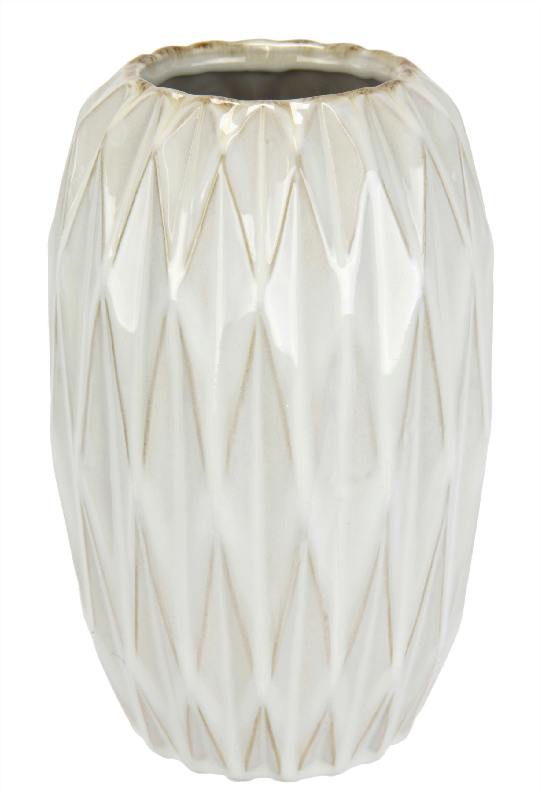 VASE  - Creme, Basics, Keramik (13/22cm)