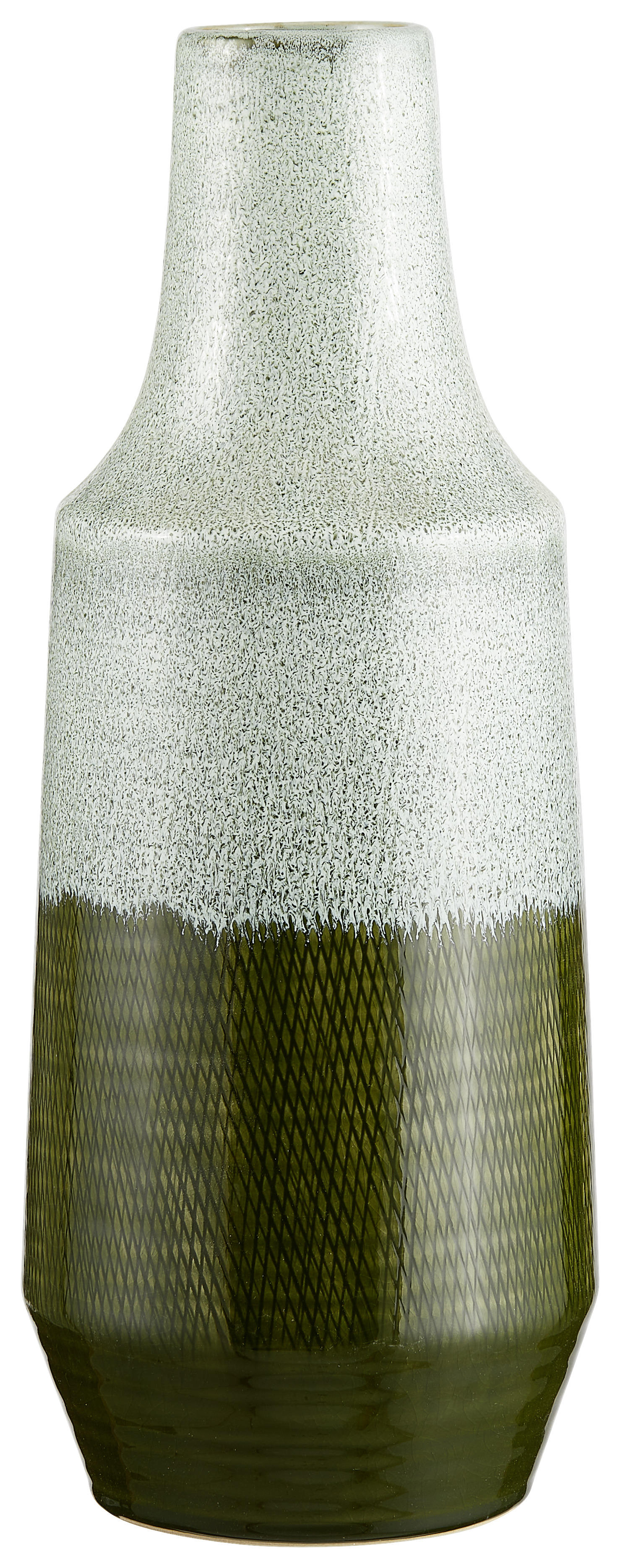 DEKOVASE  - Olivgrün/Mintgrün, Trend, Keramik (15/39,5cm) - Light & Living