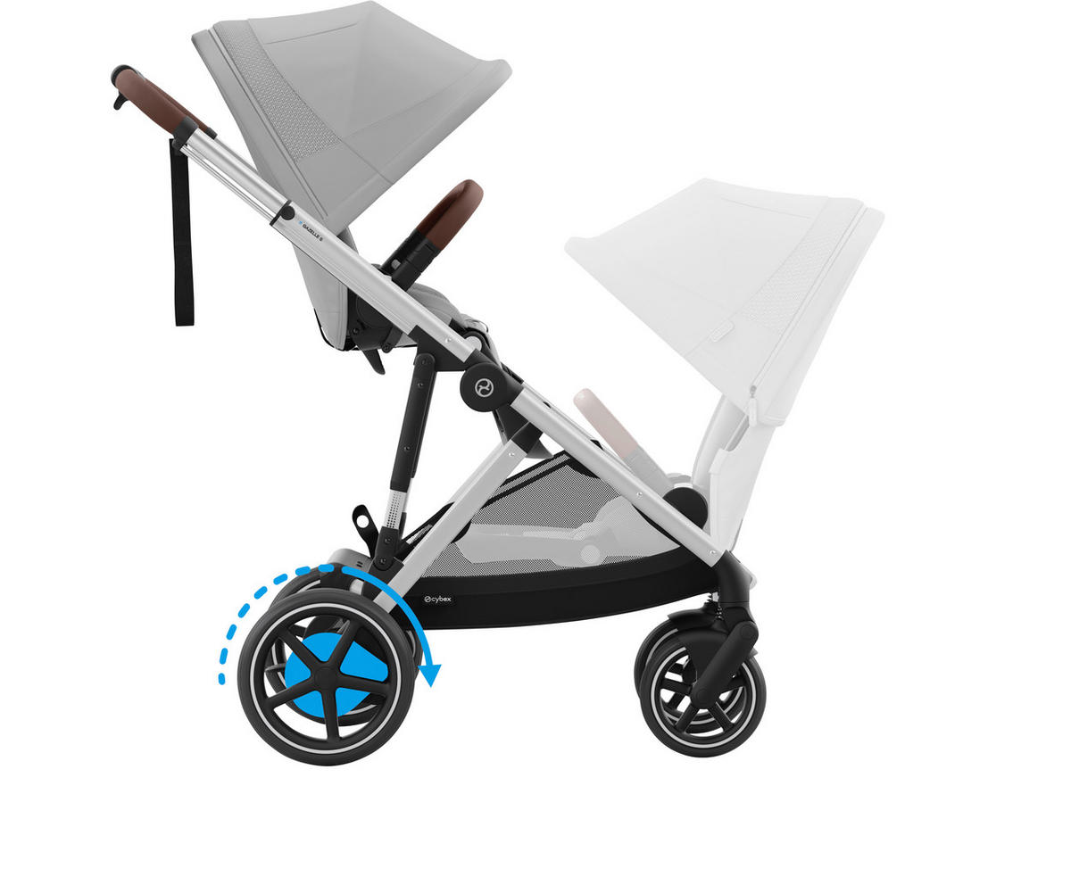 KINDERWAGEN EGAZELLE S  - Silberfarben/Grau, Design, Kunststoff/Metall (94.5/66/100cm) - Cybex