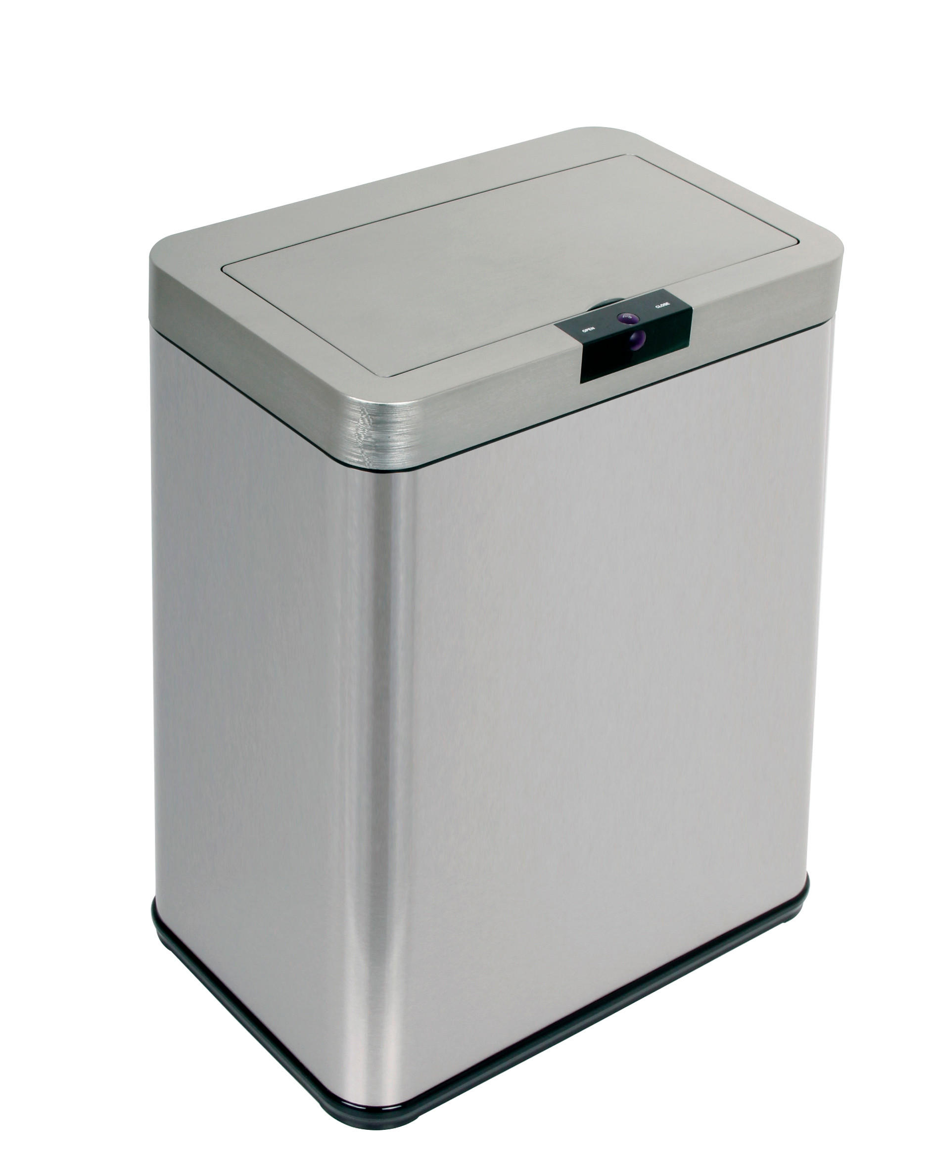 ABFALLEIMER 48 L  - Silberfarben/Schwarz, Trend, Kunststoff/Metall (40.3/25.3/57.4cm) - Echtwerk