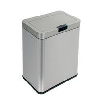 ABFALLEIMER 48 L  - Silberfarben/Schwarz, Trend, Kunststoff/Metall (40.3/25.3/57.4cm) - Echtwerk