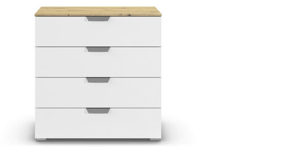 KOMMODE  in 80/81/42 cm  - Chromfarben/Weiß, Design, Holzwerkstoff/Metall (80/81/42cm) - Carryhome