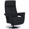 RELAXSESSEL in Leder Anthrazit  - Edelstahlfarben/Anthrazit, Design, Leder/Metall (83/112/87-174cm) - Valdera