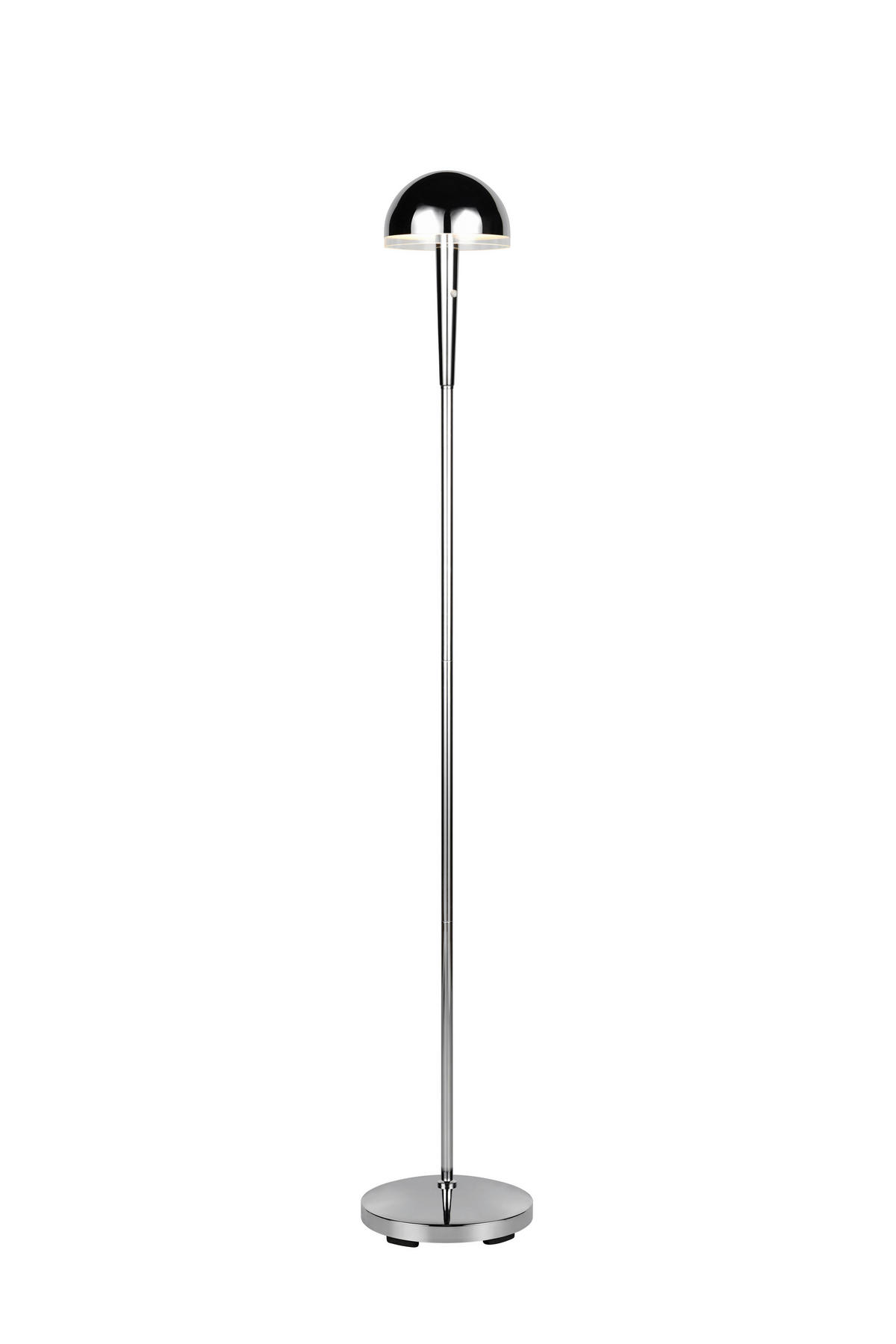 LED-STEHLEUCHTE - Chromfarben/Transparent, Basics, Kunststoff/Metall (22/130,5cm)