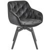 ARMLEHNSTUHL  in Eisen Samt  - Schwarz, Modern, Holz/Textil (58/83/63cm) - Livetastic