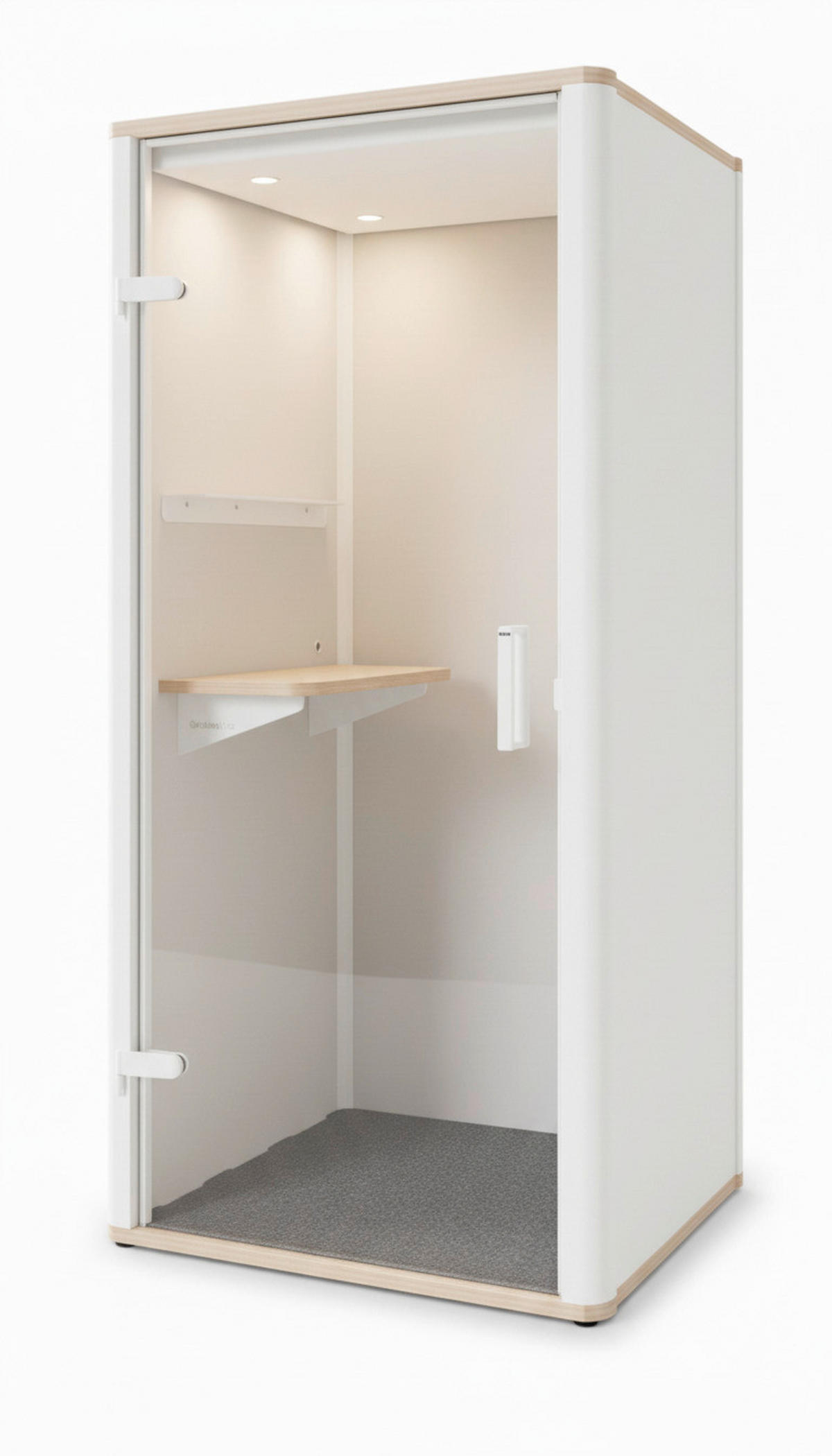 TELEFONBOX BOSSELINO UNO - Weiß, MODERN, Glas/Holzwerkstoff (100,2/215,5/99,4cm) - Bosse
