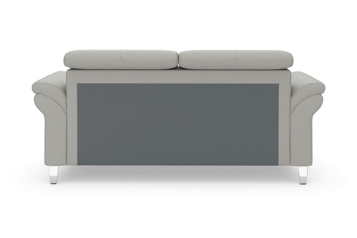 3-SITZER-SOFA 186/84/93 cm ARNGAST E in Echtleder Hellgrau   - Chromfarben/Hellgrau, Basics, Leder/Textil (186/84/93cm) - Sit & More