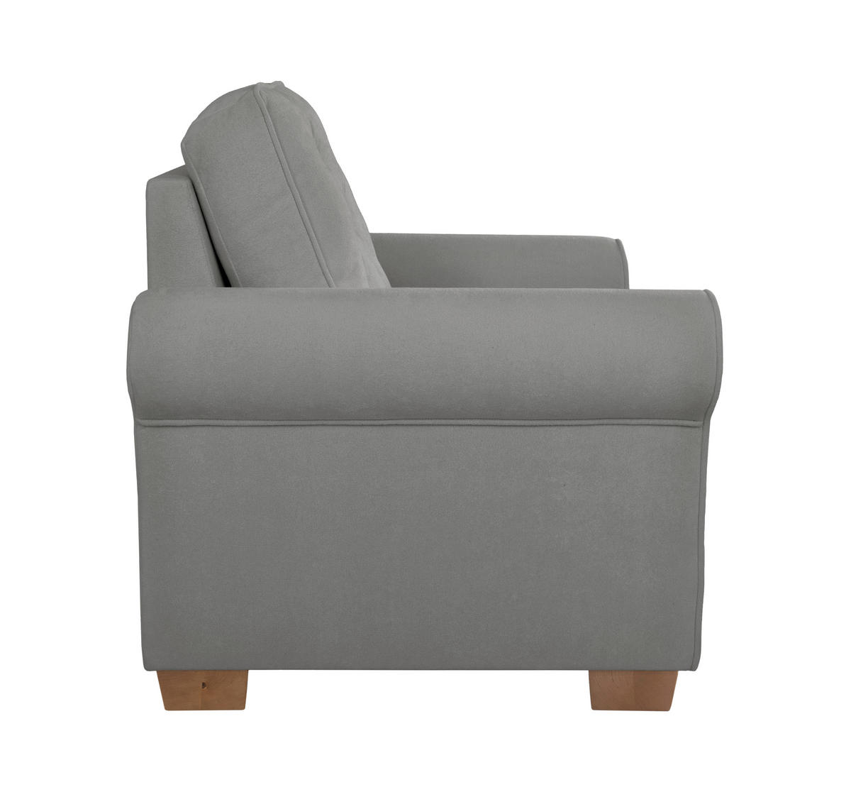 SESSEL in Grau  - Buchefarben/Grau, Design, Holz/Textil (93/89/82cm) - MID.YOU