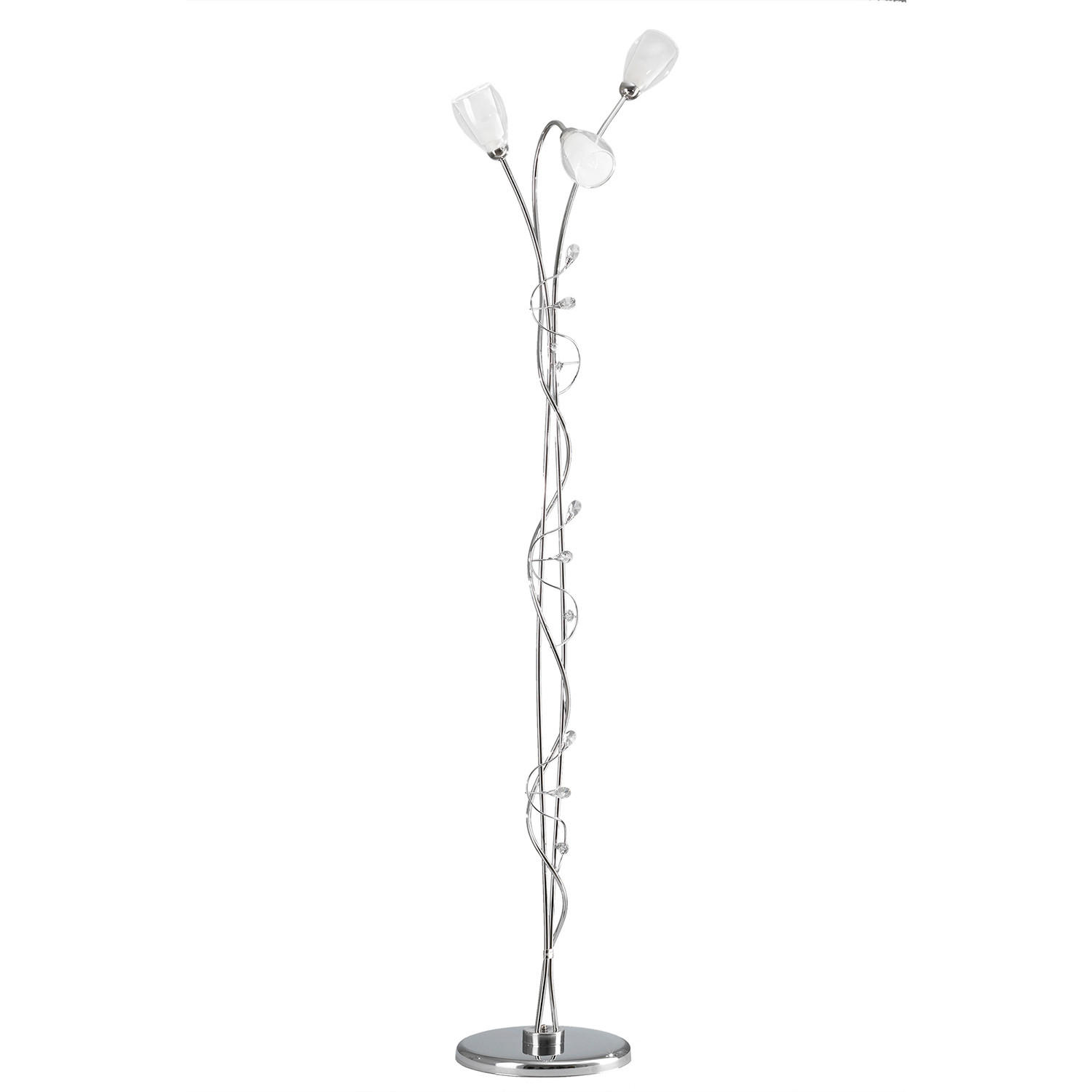 STEHLEUCHTE 45/45/195 cm    - Chromfarben/Schwarz, Design, Kunststoff/Metall (45/45/195cm)
