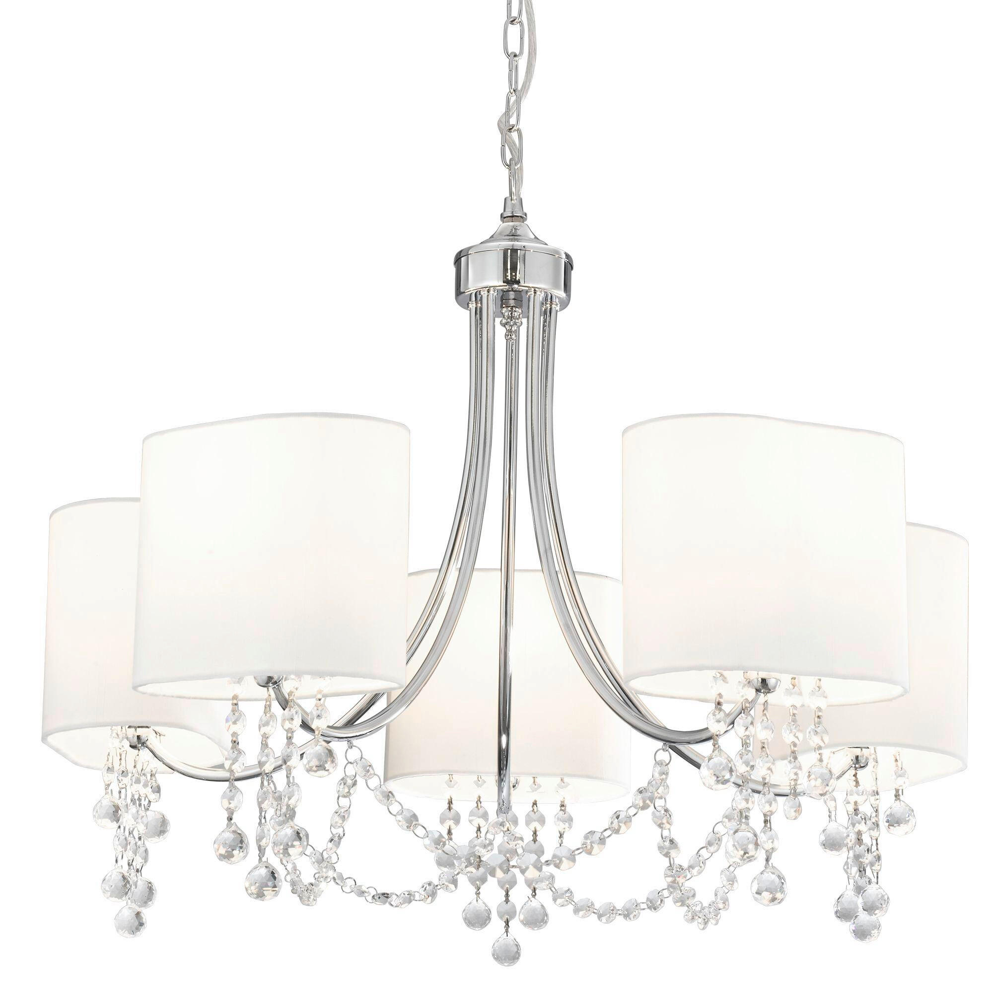 LUSTER  64/106 cm      Nina  - bijela/boje kroma, Design, staklo/metal (64/106cm)