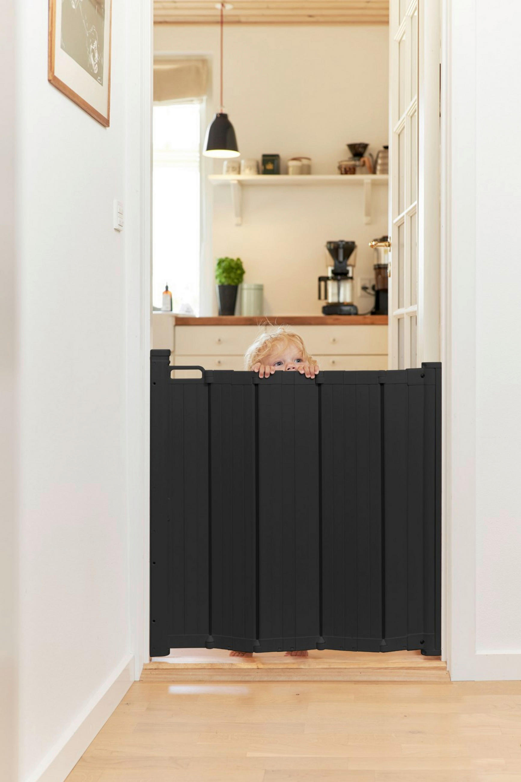TÜRSCHUTZGITTER  - Schwarz, Basics, Kunststoff (69cm) - Baby Dan