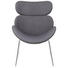 STUHL Flachgewebe Hellgrau - Chromfarben/Hellgrau, Trend, Textil/Metall (65/85/75cm) - Carryhome