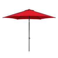 SONNENSCHIRM 270 cm Rot  - Anthrazit/Rot, Basics, Textil/Metall (270/270/246cm) - Schneider