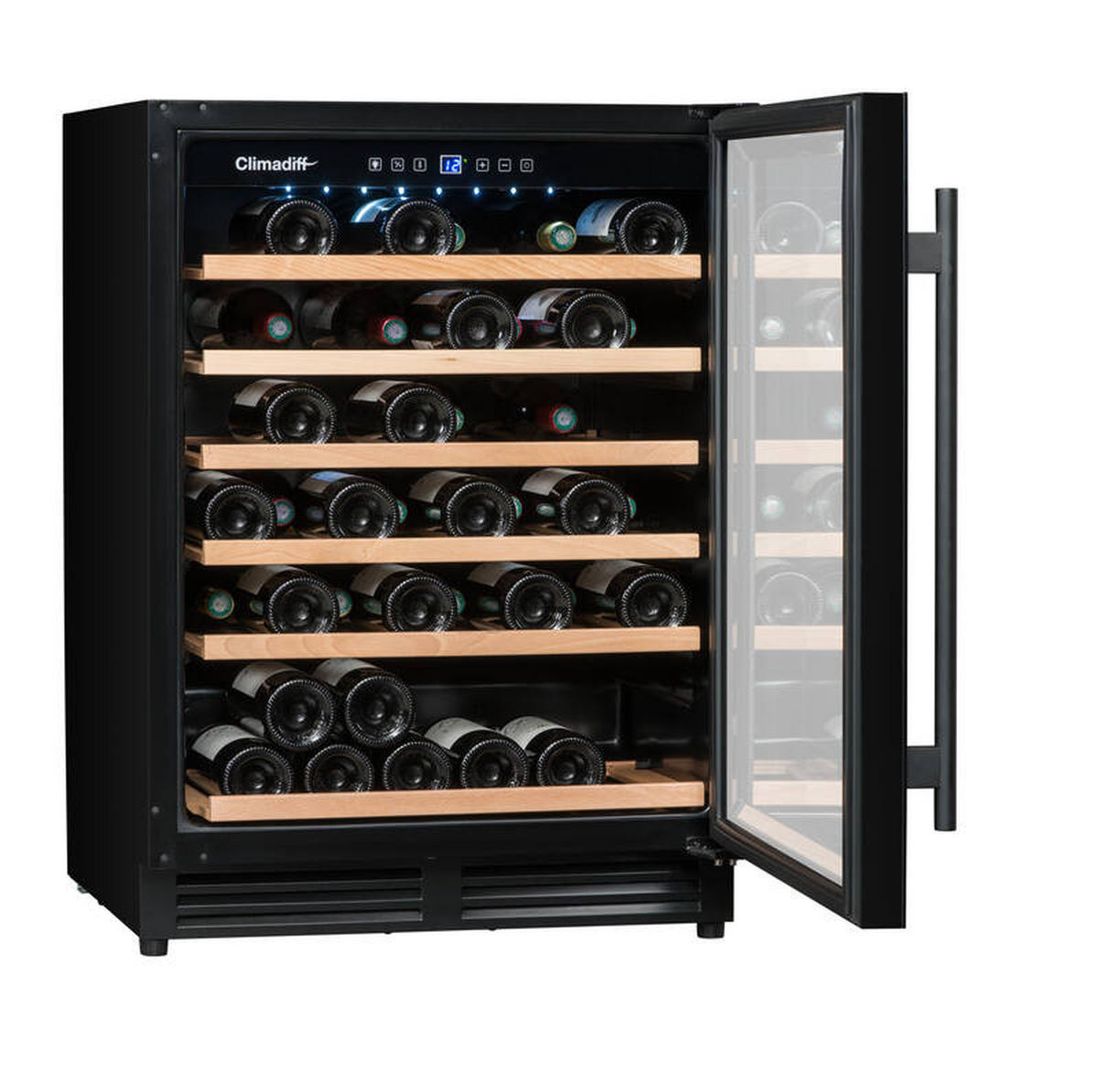 WEINKÜHLSCHRANK CBU51S2B  - Basics, Glas/Holz (59,5/82,0/57,5cm)