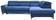 ECKSOFA Blau Velours  - Blau/Schwarz, MODERN, Textil/Metall (272/212cm) - MID.YOU