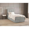 BOXBETT 90/200 cm,  in Grau, Bettkasten, Topper,  - Schwarz/Grau, MODERN, Holz/Kunststoff (90/200cm) - MID.YOU