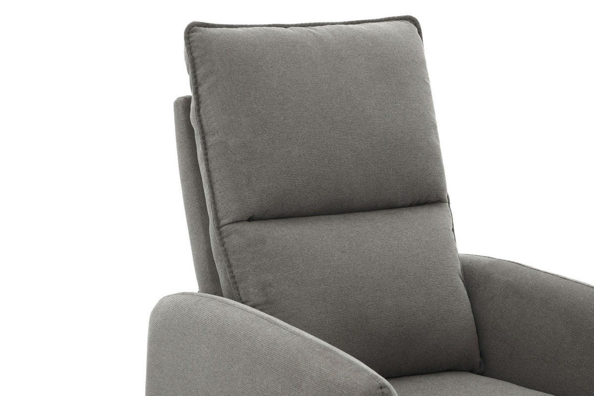 Fotoliu Pentru Televizor din lemn, metal, plastic, textil, gri deschis - gri deschis/negru, Konventionell, plastic/lemn (74/101/95cm) - Carryhome