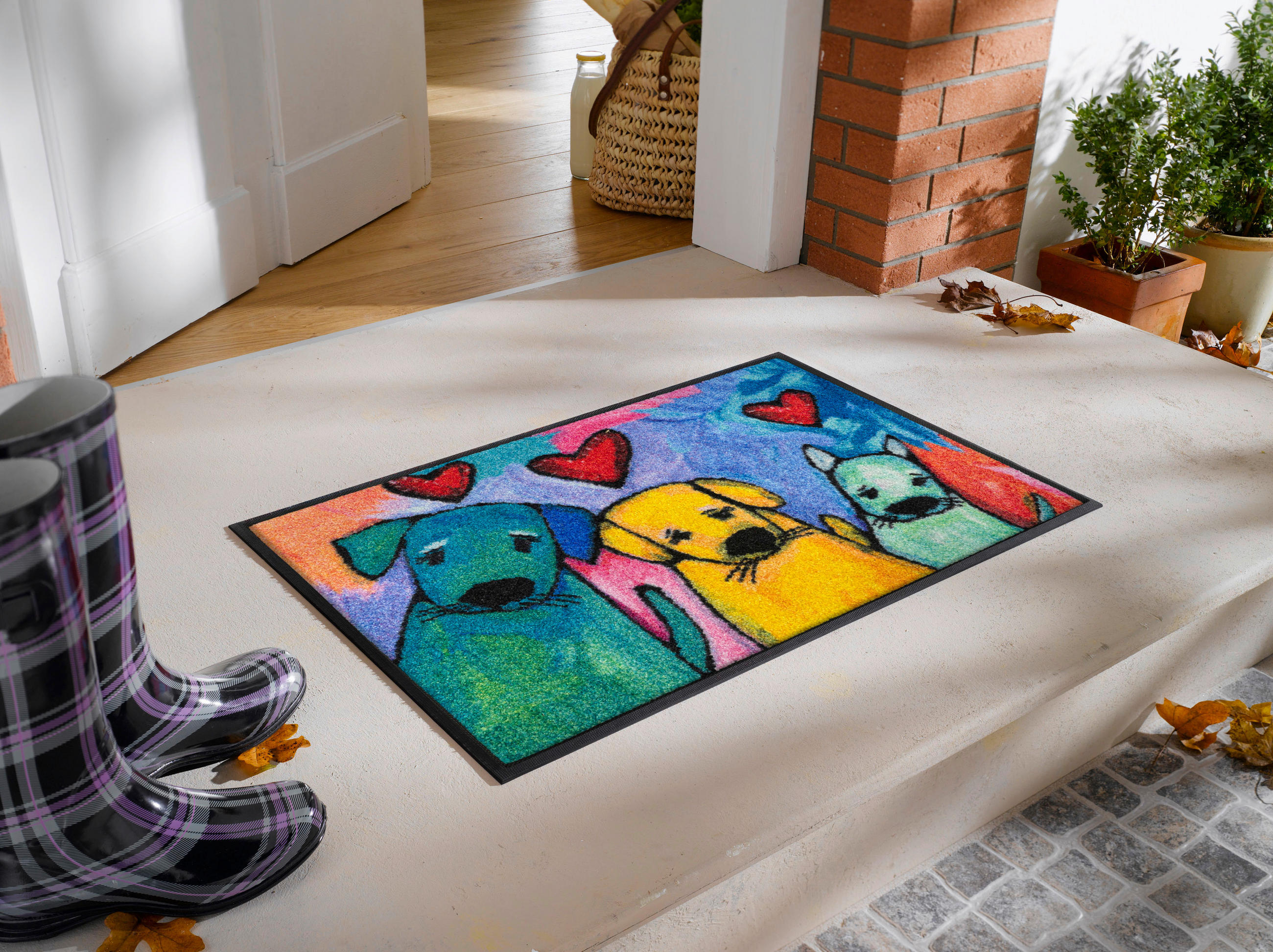 FUßMATTE  50/75 cm  Multicolor  - Multicolor, KONVENTIONELL, Kunststoff/Textil (50/75cm) - wash+dry