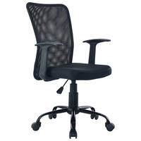OTOČNÁ STOLIČKA PRE MLÁDEŽ, sieťovina, čierna - čierna, Basics, kov/textil (54/87-97/56cm) - Boxxx
