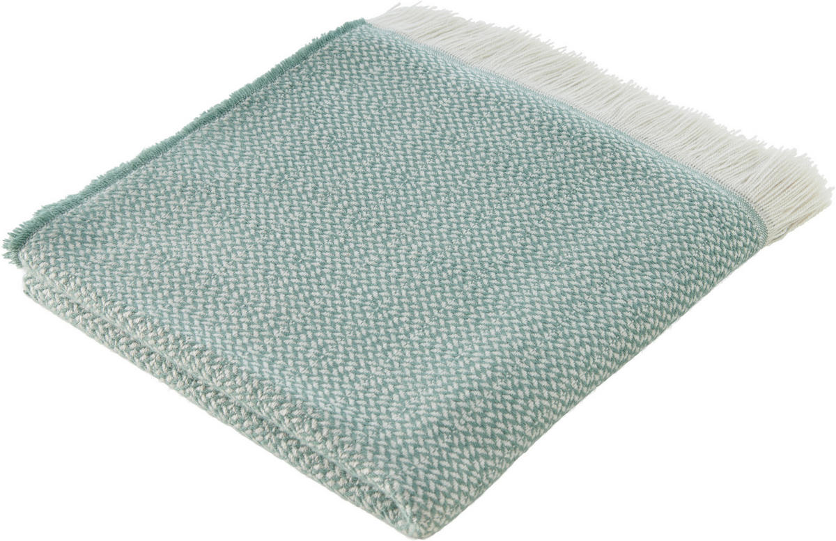 DOMÁCA DEKA, polyakryl (PAN), 140/170 cm - krémová/zelená, Konventionell, textil (140/170cm) - Esposa
