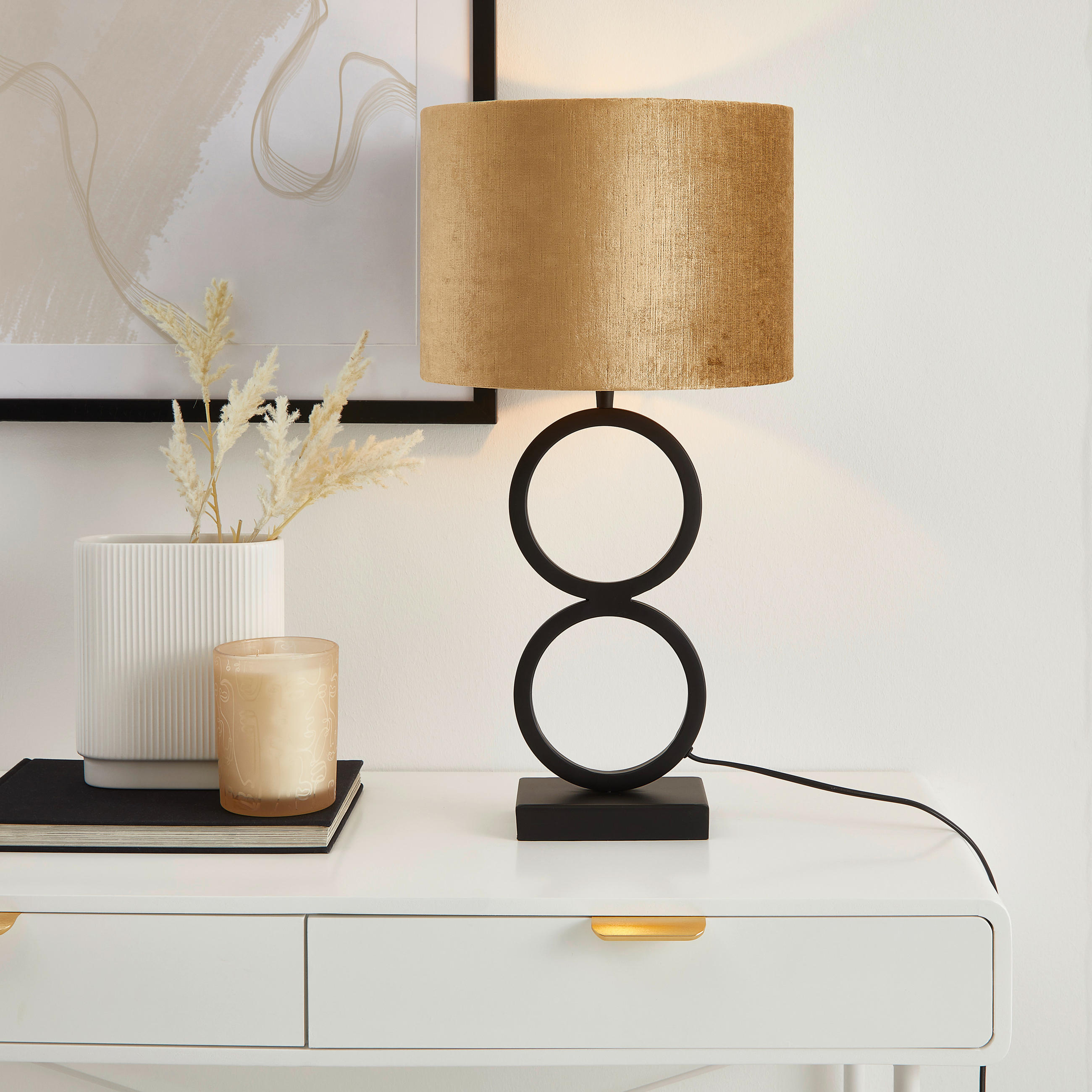 TISCHLEUCHTE Stelios 15/10/36 cm   - Schwarz, Design, Metall (15/10/36cm) - Light & Living
