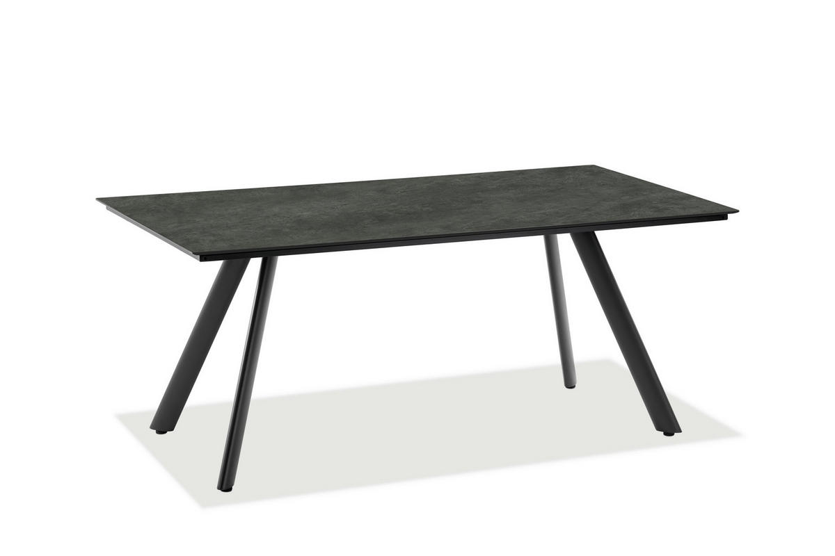 GARTENTISCH Kunststoff Anthrazit, Graphitfarben rechteckig  - Anthrazit/Graphitfarben, Design, Kunststoff/Metall (160/95/76cm)