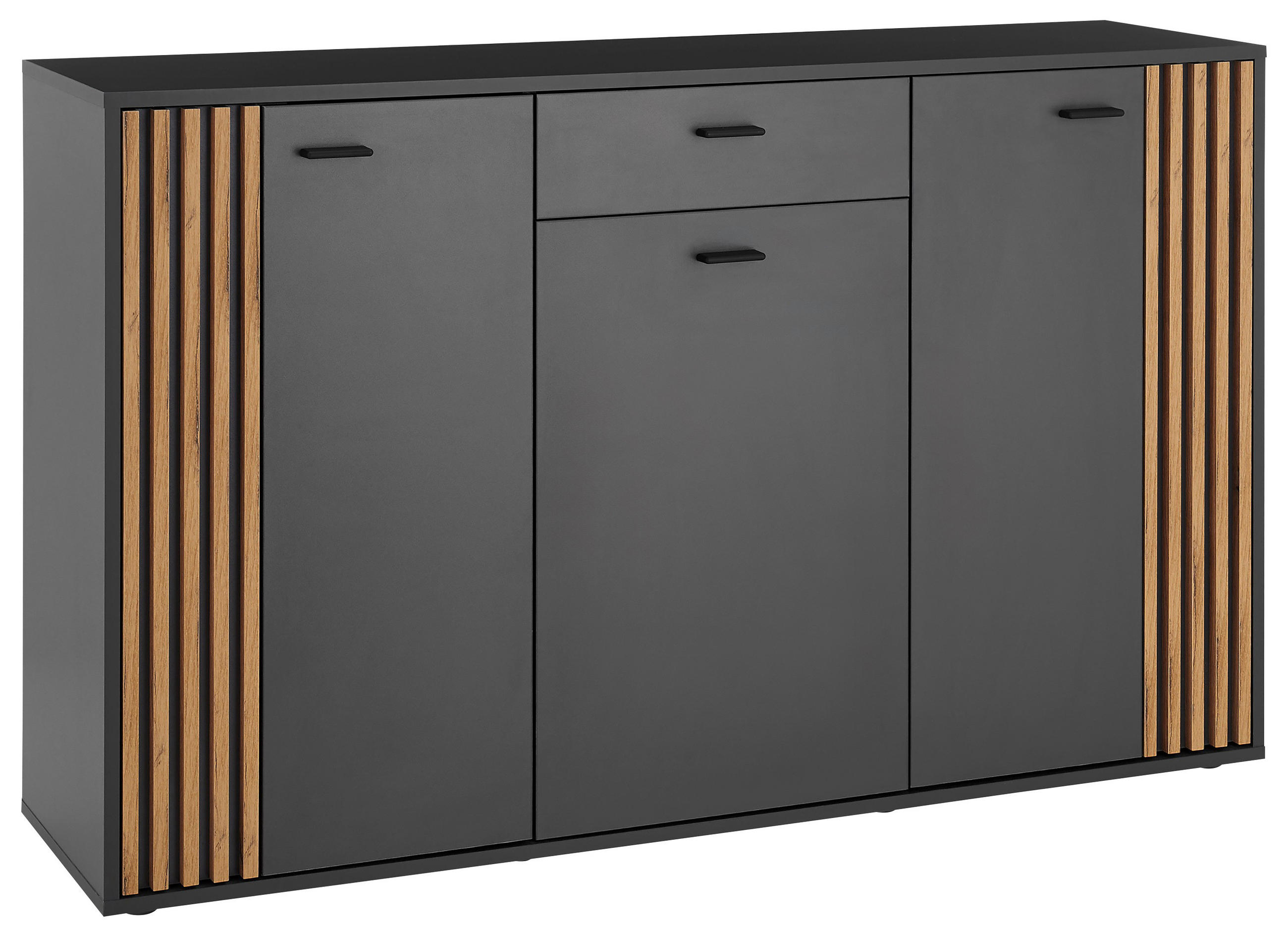 SIDEBOARD Dublin  in 139/86/38 cm  - Eichefarben/Anthrazit, Design, Holzwerkstoff/Kunststoff (139/86/38cm) - Xora