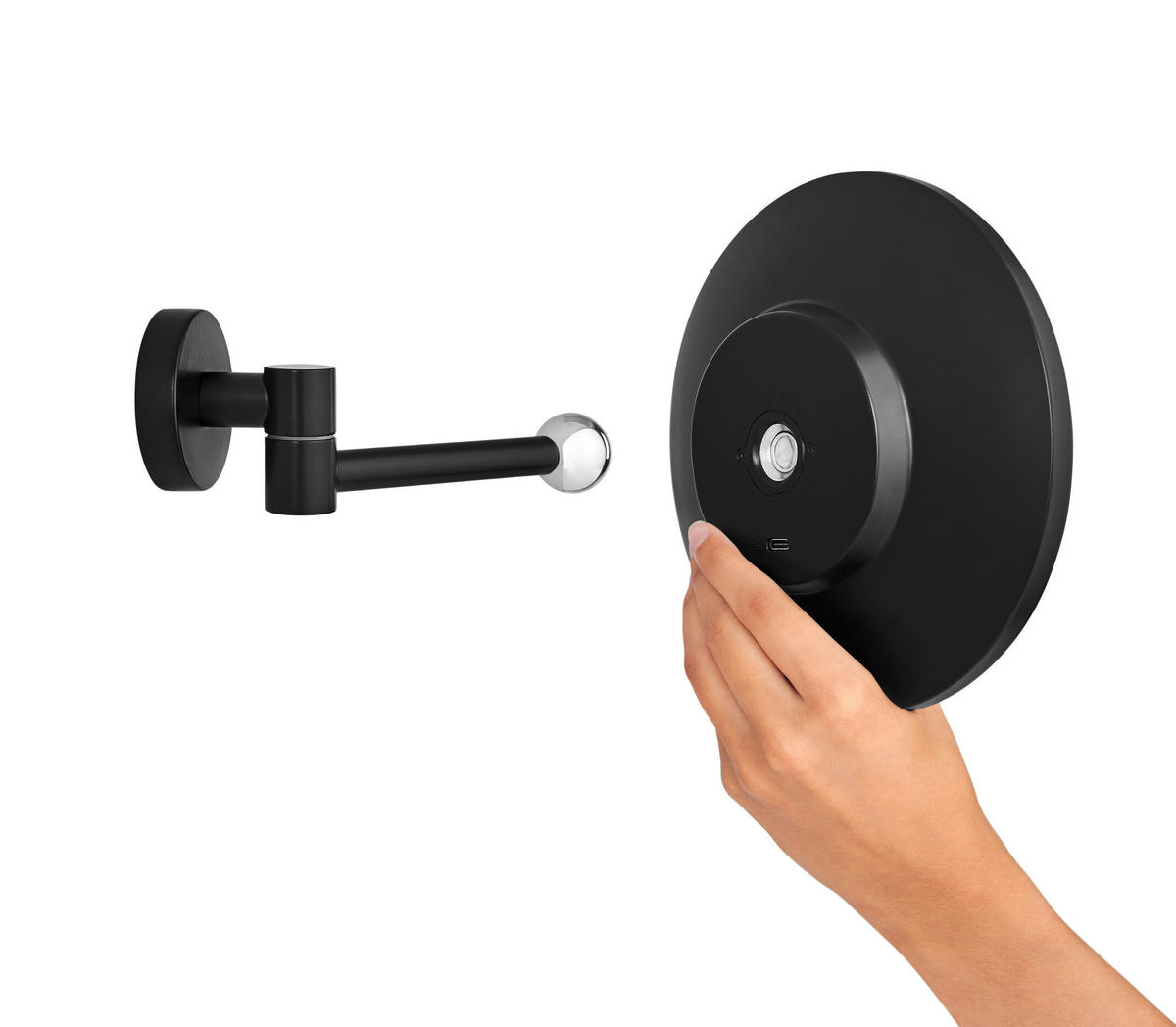 SCHMINKSPIEGEL  - Schwarz, Basics, Metall (18/18/18,5cm) - Tesa