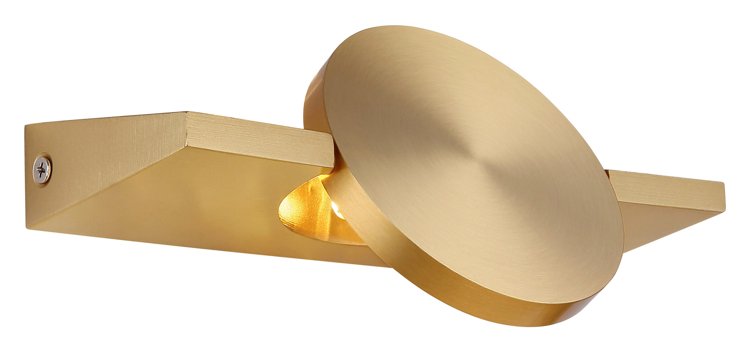 LED-WANDLEUCHTE Jasper 10/20 cm  - Messingfarben, Design, Metall (10/20cm) - Globo