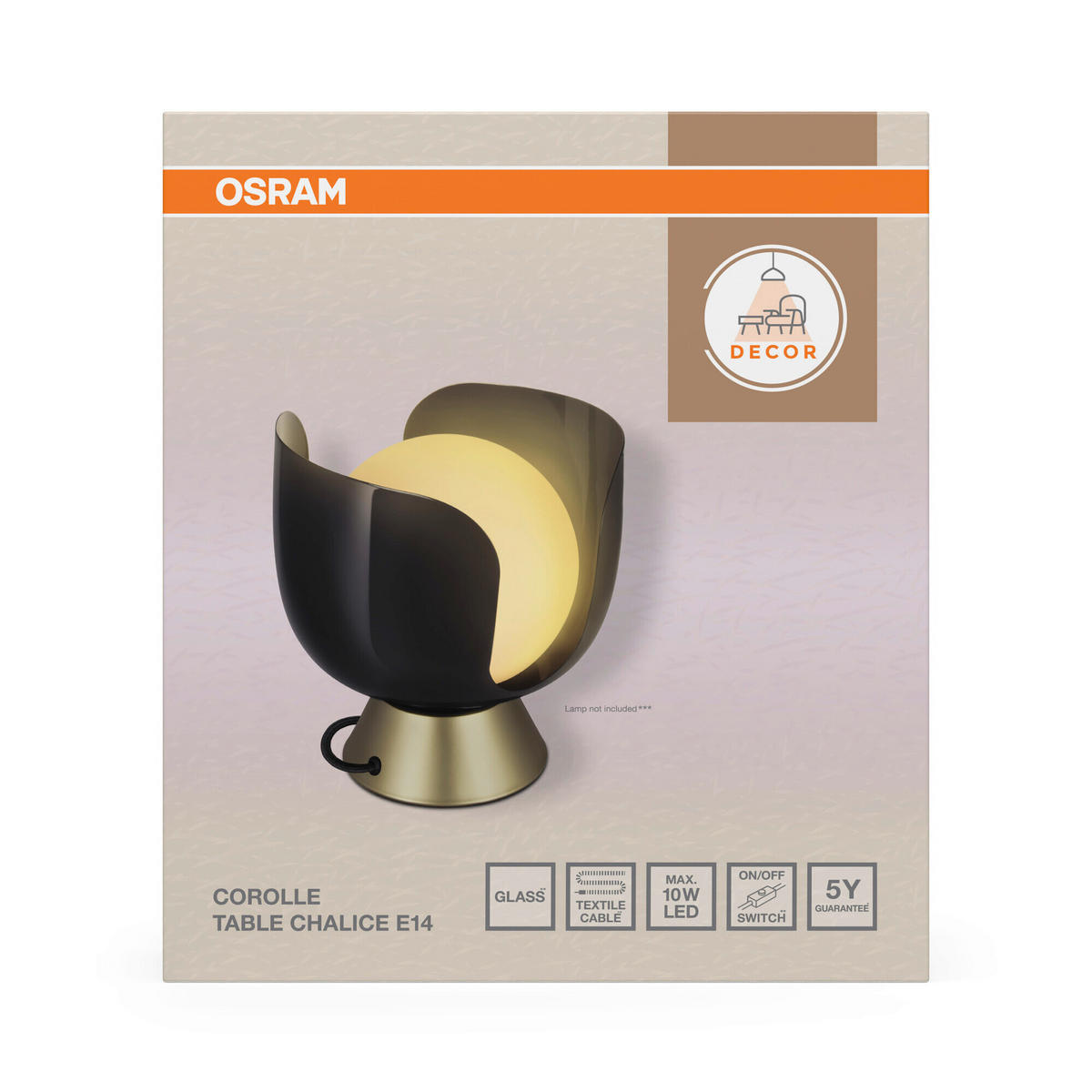 TISCHLEUCHTE 20/21 cm   - Schwarz, Basics, Metall (20/21cm) - Osram