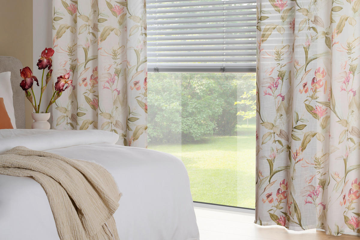 FERTIGVORHANG halbtransparent  - Grün, Konventionell, Textil (140/245cm) - Esposa