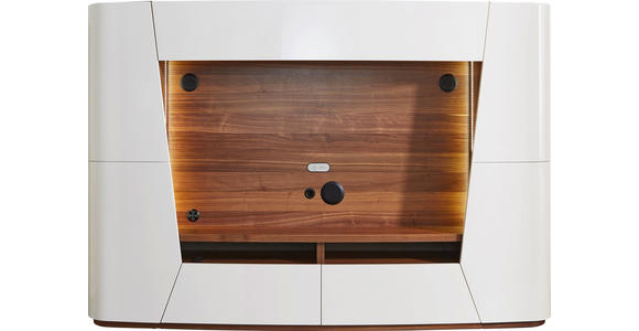 WOHNWAND 300/205/52 cm in Nussbaumfarben, Sandfarben - Sandfarben/Nussbaumfarben, Design, Holz/Holzwerkstoff (300/205/52cm) - Ambiente