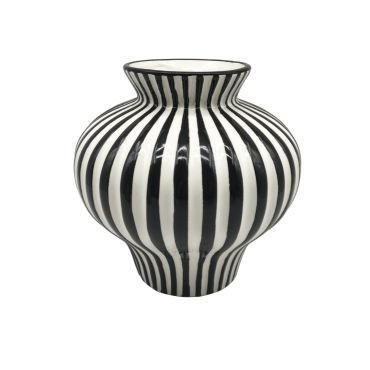 Vase Prisma Visage Orange Kare Design 30cm - Vase Moderne Artistique Pour Décoration Intérieure
