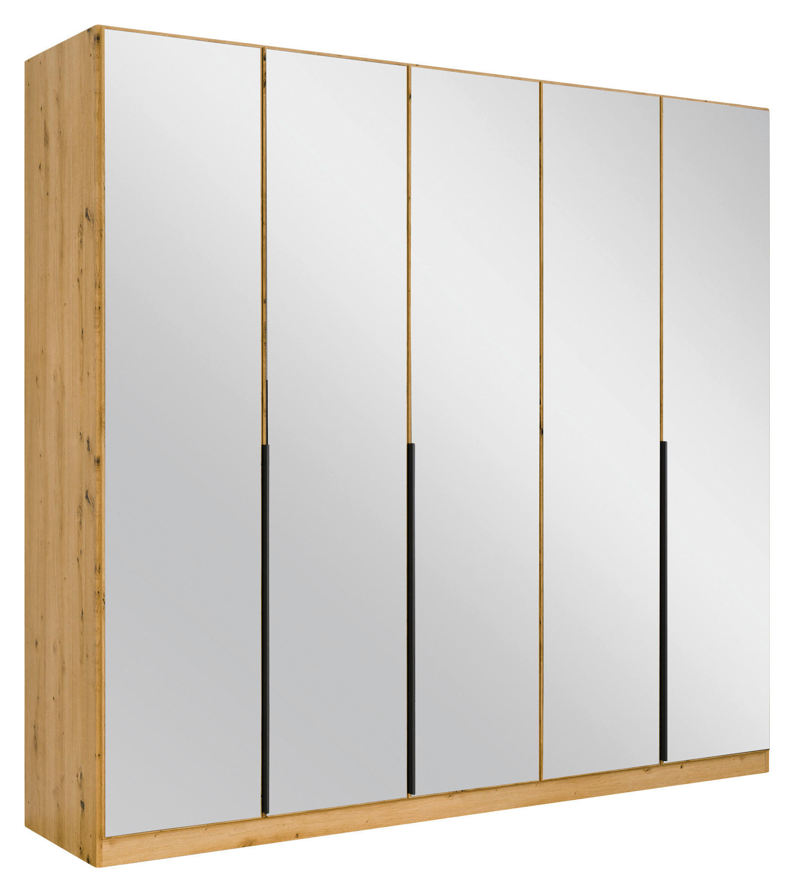 DREHTÜRENSCHRANK in Eiche Artisan  - Eiche Artisan/Grau, Modern, Holzwerkstoff/Metall (226/210/54cm) - Rauch Möbel