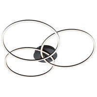 LED-DECKENLEUCHTE 79/76/9 cm   - Schwarz, Design, Kunststoff/Metall (79/76/9cm)