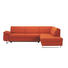 Ecksofa Orange Webstoff - Chromfarben/Orange, Design, Textil/Metall (274/198cm) - Venda Ecksofa Orange Webstoff - Chromfarben/Orange, Design, Textil/Metall (274/198cm) - Venda