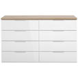SIDEBOARD in 136/82/44 cm - Weiß Hochglanz/Schwarz, Basics, Holzwerkstoff/Kunststoff (136/82/44cm) - Carryhome