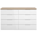 SIDEBOARD  in 136/82/44 cm  - Weiß Hochglanz/Schwarz, Basics, Holzwerkstoff/Kunststoff (136/82/44cm) - Carryhome