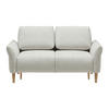 2-SITZER-SOFA in Webstoff Creme  - Eichefarben/Creme, Modern, Holz/Textil (150/85/92cm) - MID.YOU