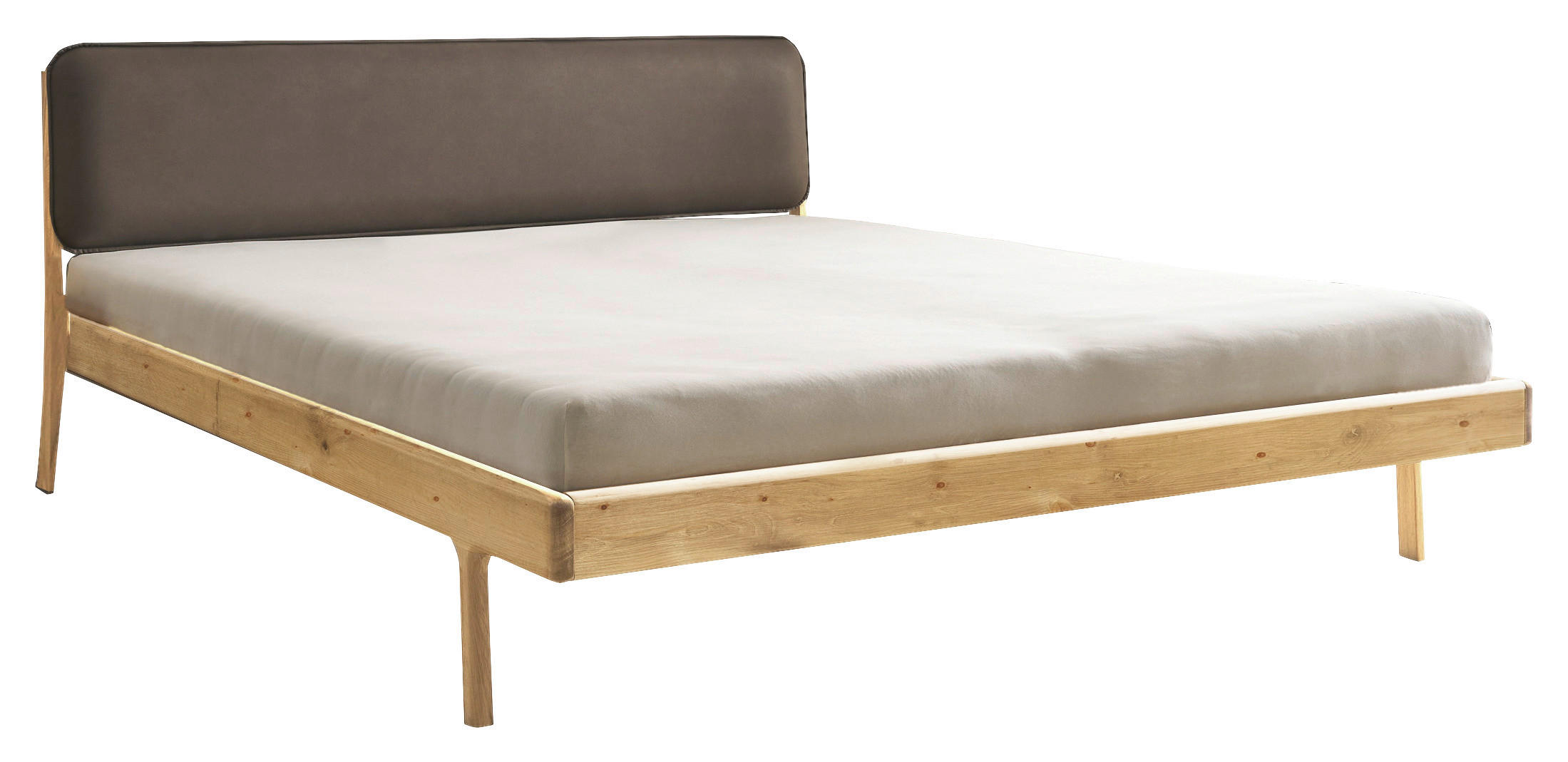 BETT 180/200 cm  in Eichefarben  - Taupe/Eichefarben, MODERN, Holz (180/200cm) - MID.YOU